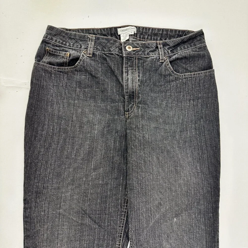Coldwater Creek Bootcut Raw Hem Women's size 14 Black Denim‎ Jeans
